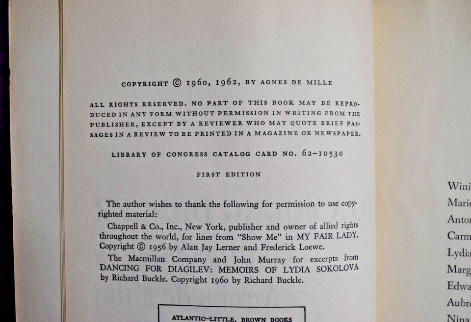 To A Young Dancer Agnes De Mille Handbook for Dance Students 1960 First Edition - Image 4 of 4