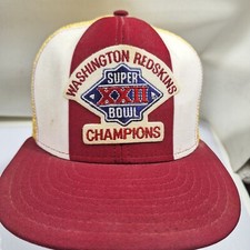 Vintage Washington Redskins Super Bowl XXII Snapback Trucker Hat Mesh Cap AJD