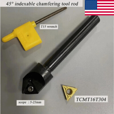 45° 12MM TCM45-C12-20-110-1T Indexable chamfering arbor + TCMT Carbide insert