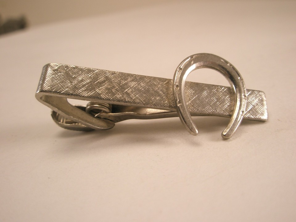 Good Lucky Horse Shoe Vintage SMALL Tie Bar Clip eBay