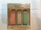 NEW SMART BUDDIE FASHION ACTIVITY TRACKER BANDS FIOR FITBIT FLEX 3 PACK - LARGE