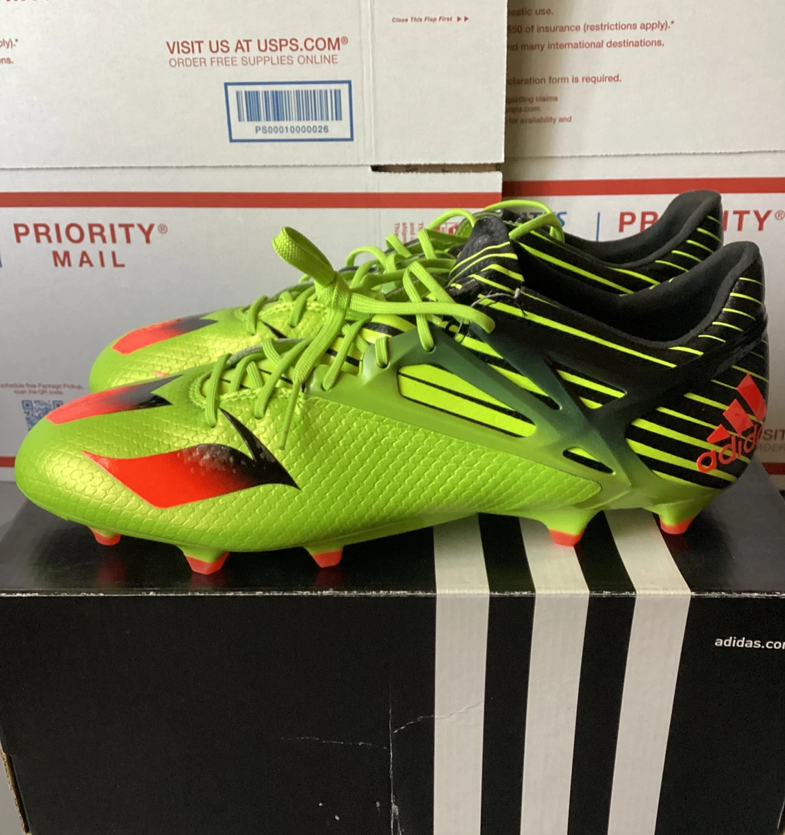 ADIDAS MESSI 15.1 FG/AG ( GREEN/BLACK/RED ) CLEATS 9.5 ( S74679 ) | eBay