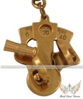 NEW NAUTICAL ANTIQUE BRASS POCKET SEXTANT KEY CHAIN ASTROLABE MARINE KEYRING — photo 4