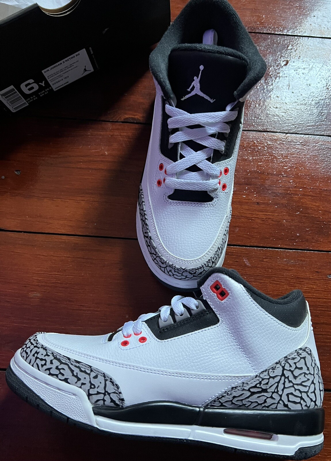 Rare DS Brand NEW AIR JORDAN RETRO 3 INFRARED 23 GS 6y 398614-123 2013 deadstock image 7