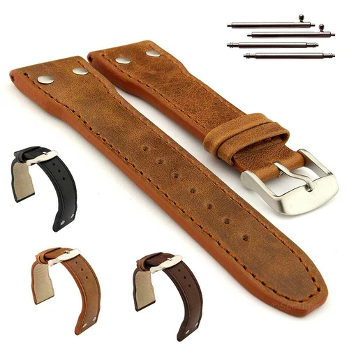 Genuine Leather Watch Strap Band Classic / Quick Release 18 20 22 24 PILOT MM