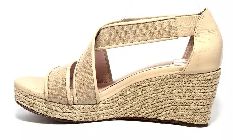 Taryn Rose Krissy Basic Beige Platform Wedge Sand… - image 4