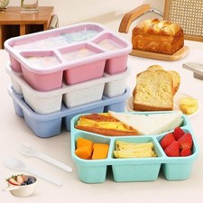 with Lids Kids Bento Box 4 Compartments Meal Prep Containers