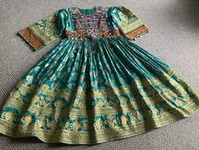 Afghan Banarasi Silky Tradational Maxi Dress