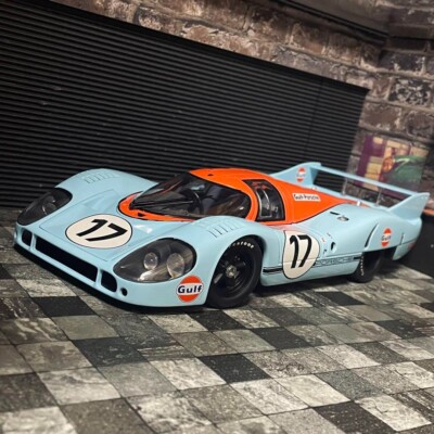 1/18 AUTOart Porsche 917 Long Tail Le Mans 1971 #17 Blue w 1/18 AUTOart Porsche 917 Long Tail Le Mans 1971 #17 Blue w