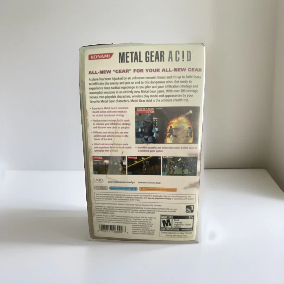 Metal Gear Acd (Sony PSP, 2005) Game And Case No Mannuel - Image 3 of 3