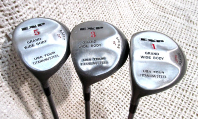 EXP Grand Wide Body USA Tour (1-3-5) 3Pc Wood Set LH~ Stiff Flex Graphite Shafts