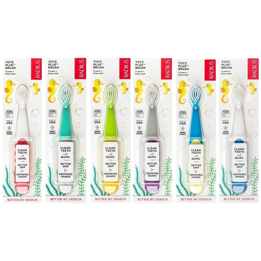 RADIUS Totz Plus Brush Kids Toothbrush Extra Soft 3Years+Up 