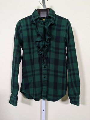 Rugby Ralph Lauren Vintage Green Tartan Flannel Tuxedo Rugby Ralph Lauren Vintage Green Tartan Flannel Tuxedo