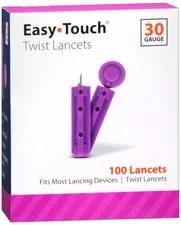 EASY TOUCH LANCET 30G TWIST 100CT