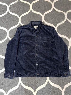 The North Face Berk Shirt Men's L Navy Blue Corduroy Button Up Utility Jacket
