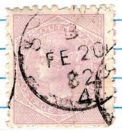 New South Wales Queen Victoria Six Pence 1882 Stamp used Lilac SC 66 SA 410