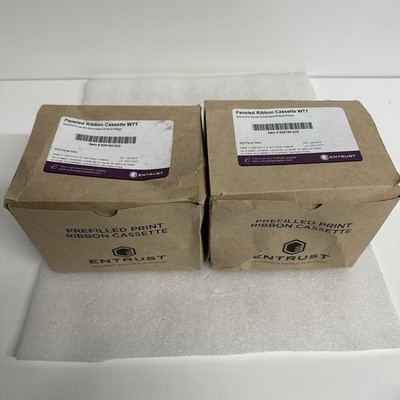 Lot of 2 Entrust Paneled Ribbon Cassette 525150-023 WTT  650 Panels Datacard