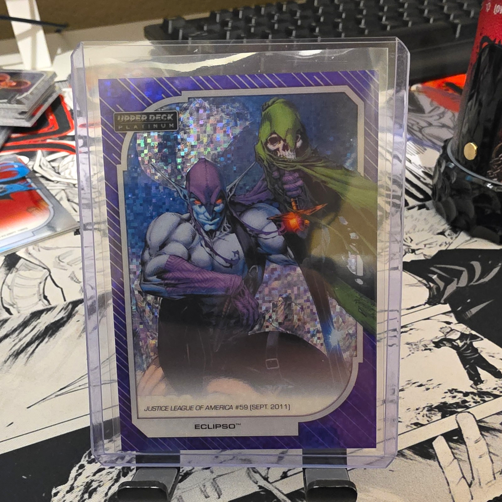 2026 Upper Deck Platinum DC Purple Pixels Eclipso #148 Serial Numbered 35/35