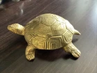 Pre-Owned Brass Turtle Signed T.C.