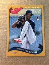 2021 Topps update series Triston Mckenzie rc number 70YT-52 (2002)