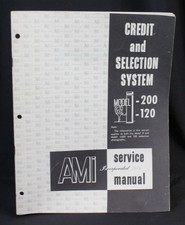 Vintage AMI Jukebox Manuale di Servizio I-200 I-120 Sistema di Credito e Selezione Modello H