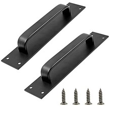 Jiozermi 2 Pack 7.9 Inch Sliding Barn Door Handle  Aluminium Alloy, Gate Black