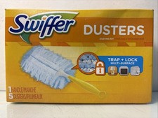Swiffer Dusters Starter Kit Handle  5 Dusters Trap  Lock   Open Box