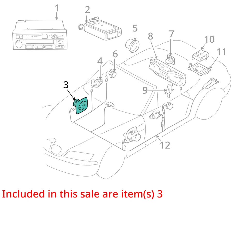 BMW 535i (E34) 1990 rejillas de altavoz trasero izquierdo, bronceado (natural) Foto 3 de 4