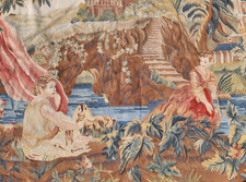 AUTHENTIC VINTAGE FRENCH TAPESTRY FINE HAND WOVEN MASTERPICE  WOOL