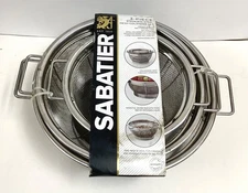 SABATIER 3-Piece Stainless Steel Mesh Colander Set, Small, Medium and Large