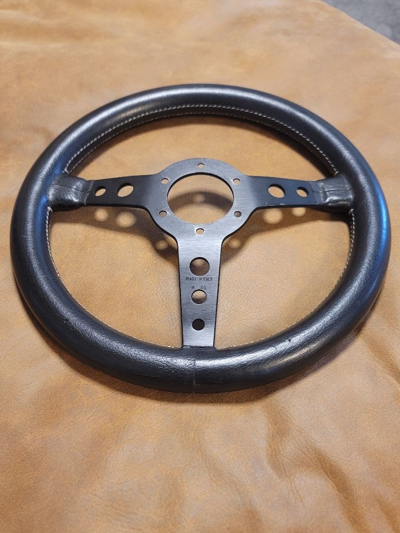 MOMO Prototipo Steering Wheel 32cm Black Leather 1985 Vintage | eBay