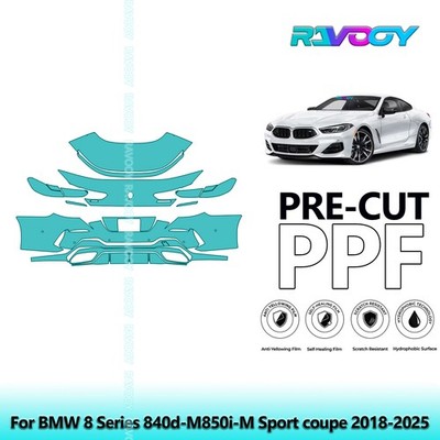  Paint Protection PPF Kit For BMW 8 Series 840d-M850i-M Sport coupe 2018-2025