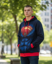 DC Comics Superman Hoodie Custome Jacket for Men Women Unisex , New
