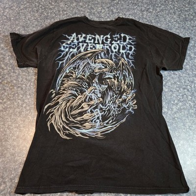 Avenged Sevenfold Rock T-Shirt 2011 Death Bat Tour Graphic Bay Island - Size Med