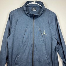 Jordan Dri-FIT Full Zip Jacket Mens Blue Athletic Training 724494-473 Sz Large