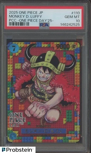 2025 One Piece JPN PCC One Piece Day '25 #110 Monkey D. Luffy PSA 10 GEM MINT