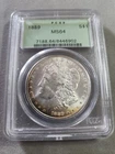 1889 Morgan Silver Dollar $1 PCGS MS64 OGH Some Toning