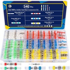 ZQZ 540PCS Solder Seal Wire Connectors Kit, Heat Shrink Solder Stick, Waterpr...