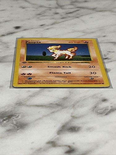 60/102 Ponyta 1st Edition Pokemon Base Set Shadowless - Picture 7 of 20