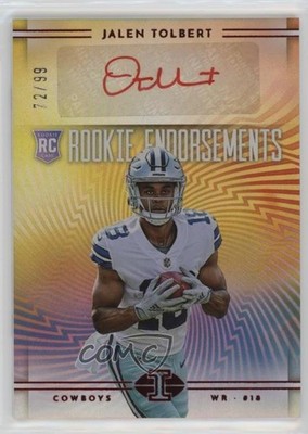 2022 Panini Illusions Rookie Endorsements Red /99 Jalen Tolbert Auto RC 07x3