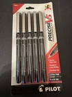 5 PILOT V5 BLACK INK PRECISE PENS X FINE 0.5MM ROLLING BALL 26010 PV5-BLK-CB