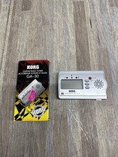 Korg GA-30 Guitar Bass Tuner Ultra Compact LCD Meter Silver w/ Original Box
