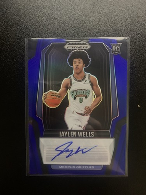 #ad #ad 2024 25 Panini Prizm Black Rookie Signatures Jaylen Wells #RS WEL Blue... $18.00
