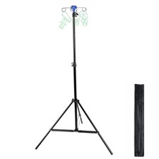 Portable Collapsible IV Pole Stand, Aluminum Alloy, 4 Hook 3 Leg, Adjustable...