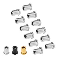 12PCS Guitar Through Body Ferrules Replacement Metal String Bushing for Electric