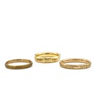 Vintage Gold Filled Floral 6.75-7.25in Hinge Bangle Bracelets Lot of 3 #M1430-1 — photo 1
