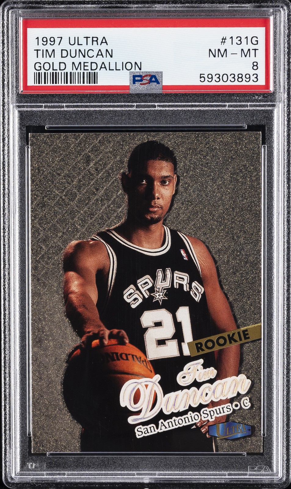 Tim Duncan 1997 Fleer Ultra #131G Gold Medallion Price Guide