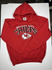 Vintage 90s Lee Sport Kansas City Chiefs NFL Football Red Hoodie Size Large
