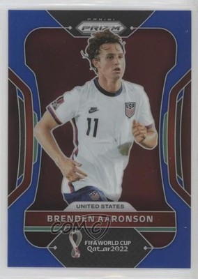 2022 Panini Prizm World Cup Qatar Blue Prizm 4/299 Brenden Aaronson #200 8yu