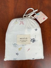 Nesting Full Crib Seascape Crib Sheet Set 100 Organic Cotton GOTS Certified
